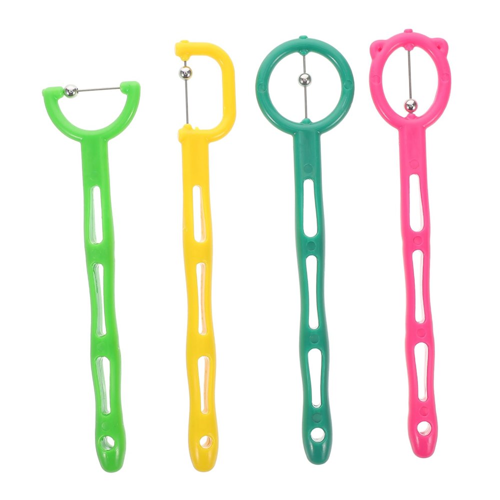 4-Piece Tongue Trainer Set in ABS and Stainless Steel for Oral Coordination