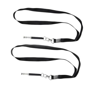ibasenice 2-Pack Dog Whistles for Training, Black, with Lanyards