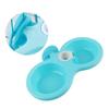 UPKOCH Hanging Pet Bowl, Double Bowl for Water and Food, Small Blue, Non-Slip, Space-Saving Design for Cats and Dogs view 3