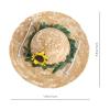 UPKOCH Pet Straw Hat with Sunflower Decor view 2