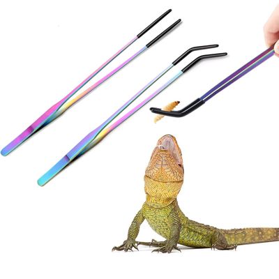 MUYYIKA Stainless Steel Feeding Tongs for Reptiles