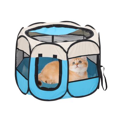 Dog Tent with Mesh Sides for Use as an Enclosure