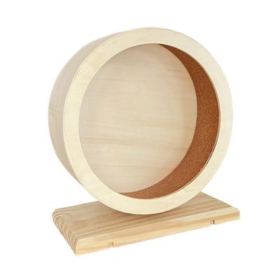 TOYANDONA Wooden Hamster Wheel