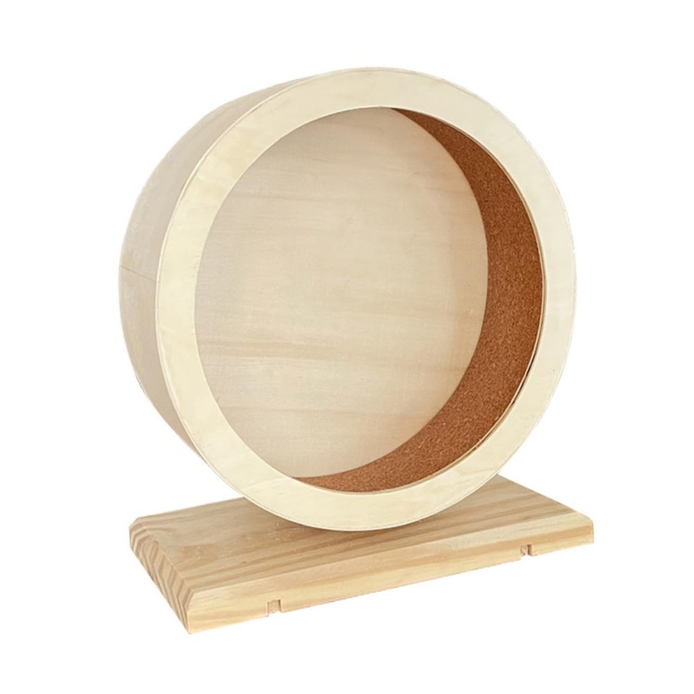 TOYANDONA Wooden Hamster Wheel