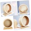 TOYANDONA Wooden Hamster Wheel view 2