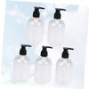 OATIPHO 5-Pack Lotion Containers, Empty Refillable Shampoo and Shower Gel Bottles, Reusable Liquid Bottles for Bathroom, Travel and Camping view 2