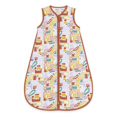 emma & noah Baby Sleep Sack 0.5 TOG, Muslin Summer Sleep Sack, 100% Organic Cotton, OEKO-TEX Certified, Breathable and Lightweight, Newborn Kicking Sack (Colorful Shapes)