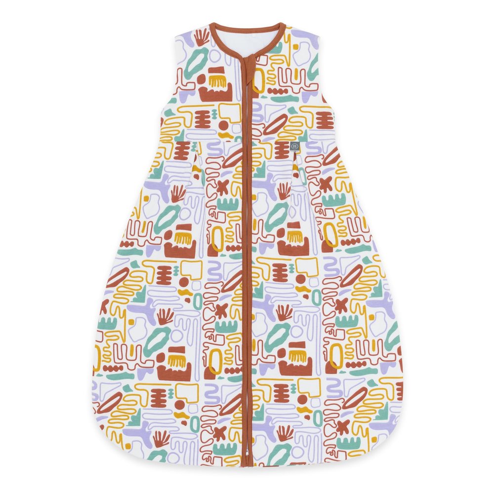 emma & noah Baby Sleep Sack, 1.0 TOG, Organic Cotton, OEKO-TEX Certified, Colorful Shapes