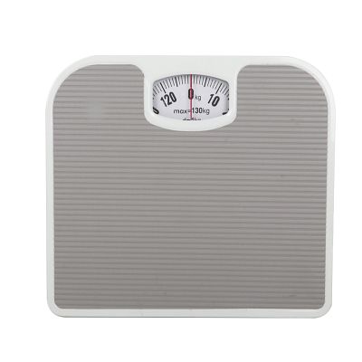 lmoikesz Mechanical Scale with Fast Response, PU Bathroom Personal Scale, Gray, 26.5 × 24 × 4