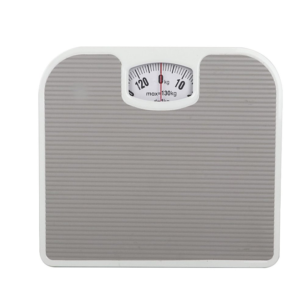 lmoikesz Mechanical Scale with Fast Response, PU Bathroom Personal Scale, Gray, 26.5 × 24 × 4