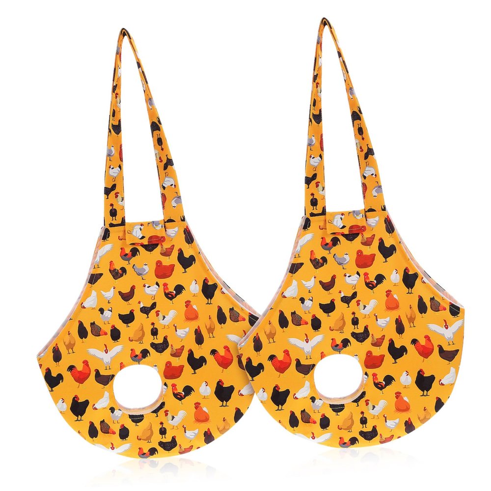 Canvas Carrier Bags for Chickens and Ducks, 2-Pack, Yellow