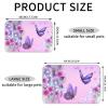 Purple Butterfly Printed Pet Bowl Mat, Non-Slip and Taste-Neutral, for Dogs and Cats view 4