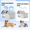 TUPOSTAR Pet Cooling House for Cats and Dogs, Foldable Indoor/Outdoor Cooling Shelter with 10 Cooling Packs, Silver, Medium view 3