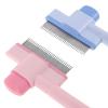VERDANVERSE 4-Piece Cat and Dog Deshedding Comb, Self-Cleaning Metal Comb with Stainless Steel Teeth view 3