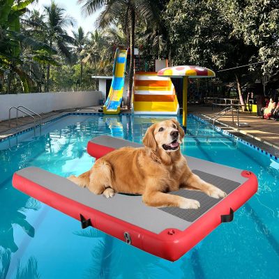 Dog Pool Ramp, Inflatable Floating Platform for Easy Water Access