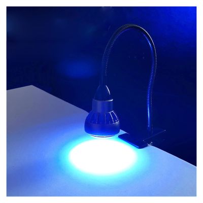 DCDCD UV-Curing UV Lamp Spotlight 405nm 395nm 365nm Clip-On Shadowless Adhesive Green Oil Screen Phone Repair PCB Soldering Aid (395nm)