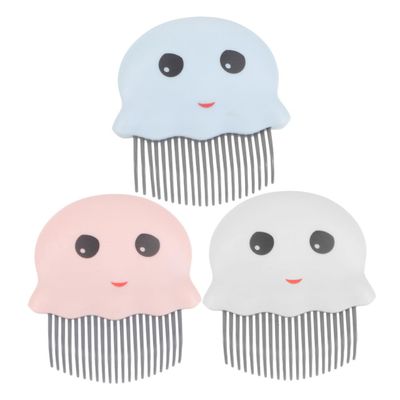 Abaodam 3-Piece Plastic Hair Comb Set with Cartoon Design