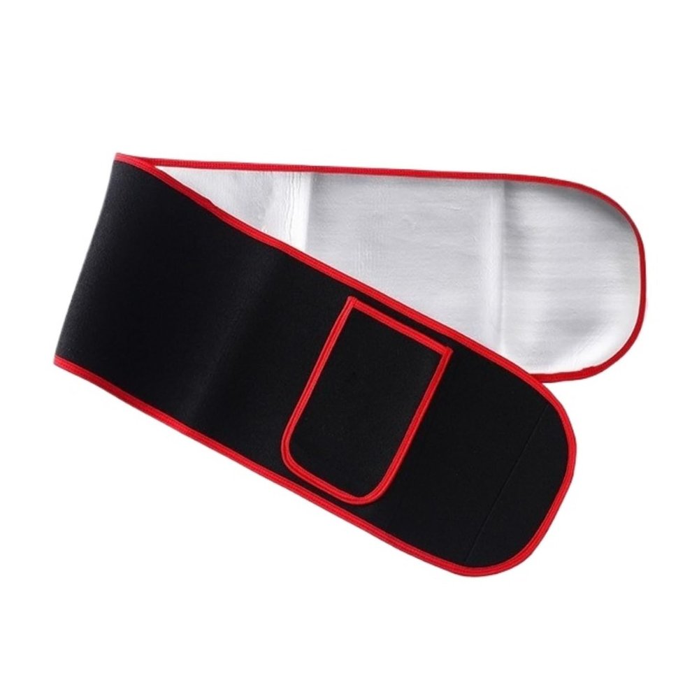 ZWQXZX Back Support Belt Waist Trimmer, Adjustable Sweat Belt (Red)