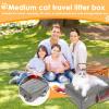 Portable Cat Litter Box with Zipper Lid, 30 × 30 × 11 cm, Oxford Fabric, Style 2 view 3