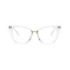 Fullwosing Cat-Eye Glasses for Myopia (-0.5 to -6.0), Lightweight Women's Glasses, White, -4.50 view 2