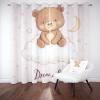 Kioldoq Cartoon Animal Blackout Curtains, 2-Piece Set, Clouds and Moon, 183 x 117 cm view 2