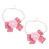 ibasenice 2-Piece Adjustable Cat Collars with Flower, Bow, and Faux Pearls view 1