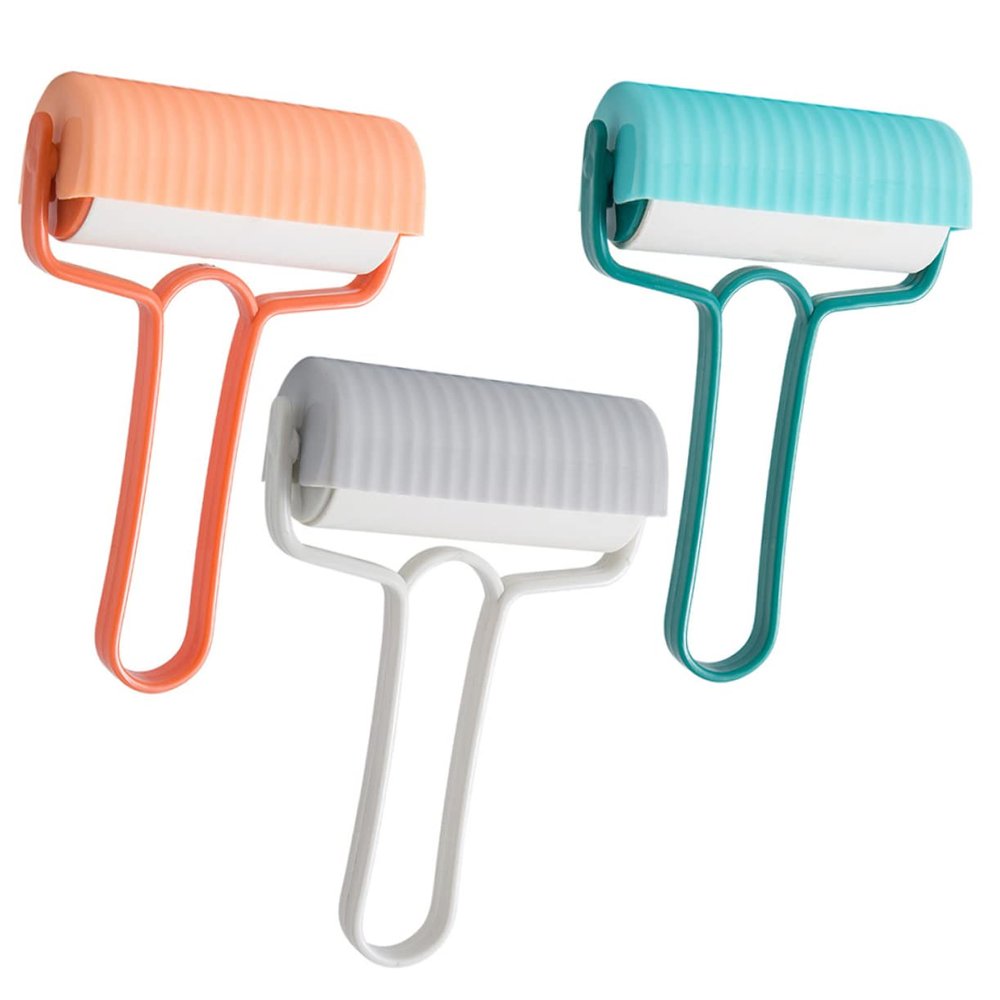 Kisangel 3-Pack Hair Adhesive Rollers with Protective Cover
