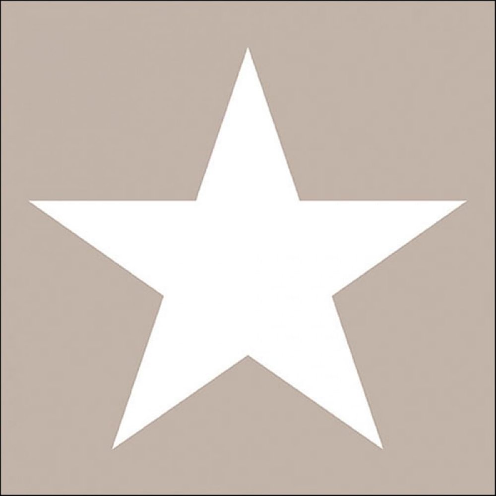 Ambiente Star Taupe Lunch/Party Napkins, approx. 33 x 33 cm