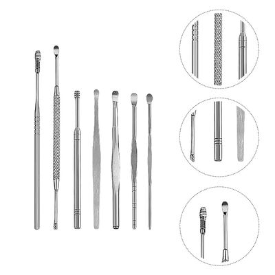 HOODANCOS Multi-Piece Stainless Steel Ear Cleaner Set, Silver