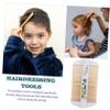 Self-Cleaning Bamboo Hair Comb with Fine Teeth, White, for Daily Care view 3