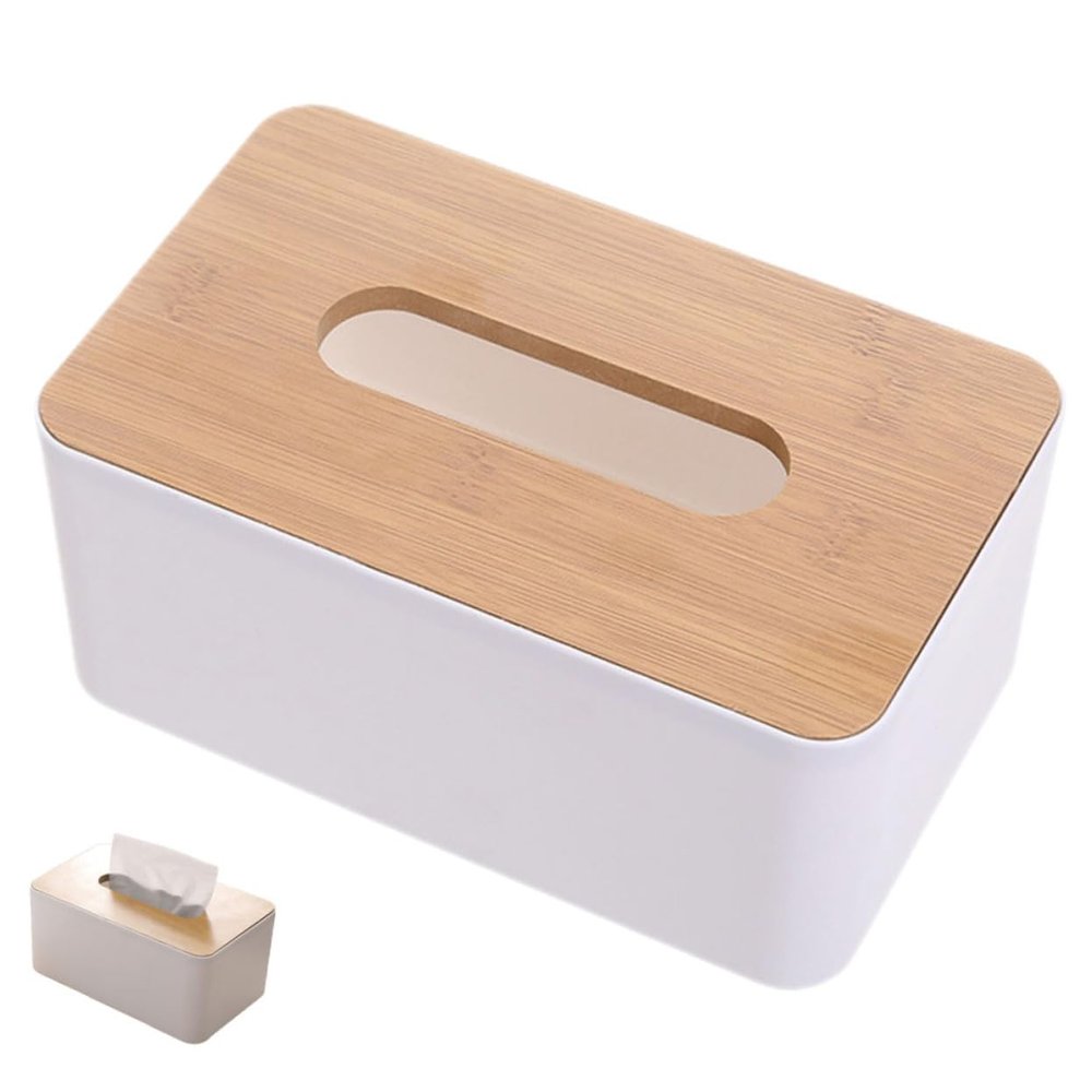 Rectangular Tissue Box Holder with Lid for Home