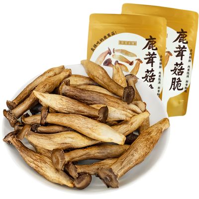 WSYLS Antler Mushroom Chips, Natural Mushroom Snack, Crispy, Vegan and Gluten-Free, High in Protein and Fiber, Healthy Snack, 2 Packs × 40 g, Asian Snack