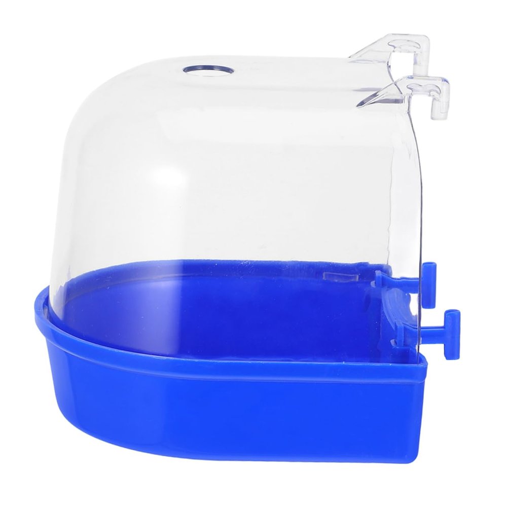 UPKOCH Transparent Bird Bath for Cages, Plastic Parrot Bath with Splash-Resistant Edges, for Budgies and Lovebirds