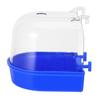 UPKOCH Transparent Bird Bath for Cages, Plastic Parrot Bath with Splash-Resistant Edges, for Budgies and Lovebirds view 1