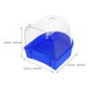 UPKOCH Transparent Bird Bath for Cages, Plastic Parrot Bath with Splash-Resistant Edges, for Budgies and Lovebirds view 2