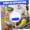 UPKOCH Transparent Bird Bath for Cages, Plastic Parrot Bath with Splash-Resistant Edges, for Budgies and Lovebirds view 3