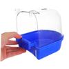 UPKOCH Transparent Bird Bath for Cages, Plastic Parrot Bath with Splash-Resistant Edges, for Budgies and Lovebirds view 4
