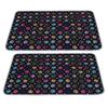 Mateju Reusable Puppy Pads, 2-Pack, Washable Dog Training Pads, Paw Print Black, 60 x 45 cm view 1