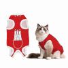 The Hamburg Flag Pet Recovery Suit for Dogs, Soft Cotton Surgical Suit, Black view 1