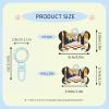 Pet Go ID Tags, Black-and-White Grid Village, Personalized Dog and Cat Tags, Bone-Shaped Acrylic, Sky Blue, Small view 3