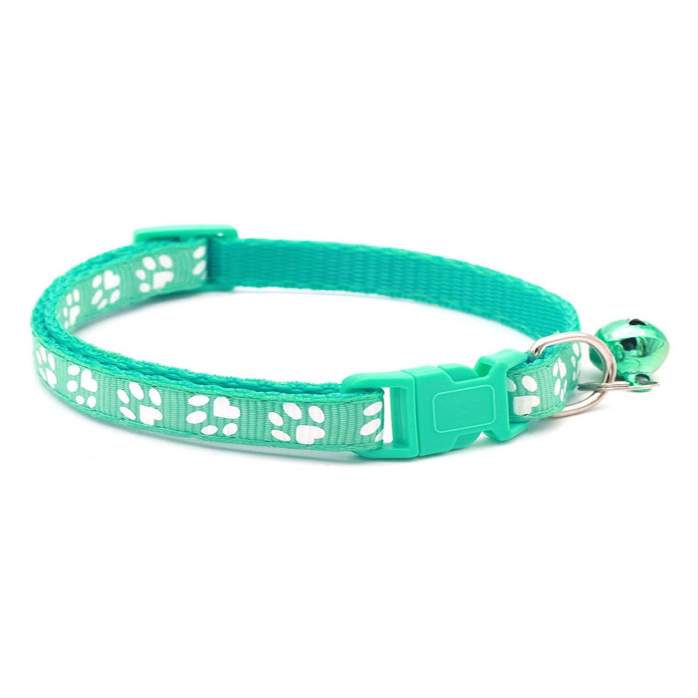 TiaoBug Cat Collar with Bell, Adjustable Kitten Collar, Mint Green, One Size