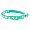TiaoBug Cat Collar with Bell, Adjustable Kitten Collar, Mint Green, One Size view 1