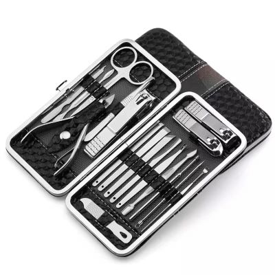 FAJNUZI2024 Manicure and Pedicure Nail Clipper Set, Black