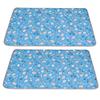 Mateju Reusable Puppy Pads, 2-Pack, Washable Dog Training Pads, Sky Blue, 100 x 70 cm view 1