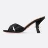 Women's High-Heel Mules with Open Toe and Rhinestones, Slip-On Pumps for Evening Dresses, Parties, Prom and Dancing - Black | 38 view 2