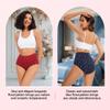 Period Underwear for Women, Heavy Flow, Cotton, Leakproof, High-Waisted Incontinence Briefs, 4-Pack, Black, Blue Floral, Red Floral, Yellow, M view 2