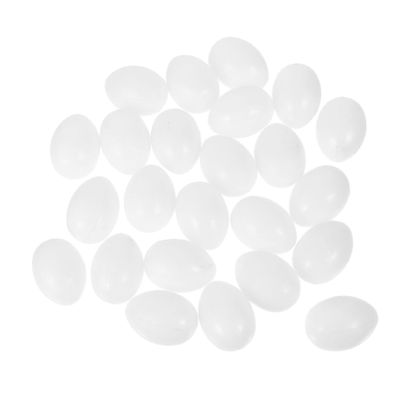 KOMBIUDA 30 White Plastic Pigeon Eggs, Sturdy and Realistic, for Reducing Broodiness and Decoration