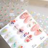 Wonhomke 3D Embossed Cherry Rose Flower Nail Stickers, Spring/Summer Nail Art Decals, 2 Sheets (6173) view 3