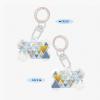 Bone-Shaped Abstract Geometric Acrylic Pet ID Tag with Ring view 2