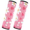 Sweet Daisy Valentine Cartoon Heart 2-Pack Seat Belt Pads view 2